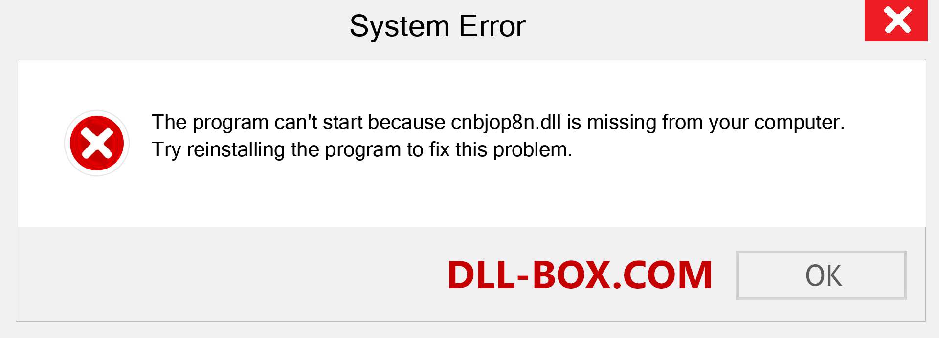  cnbjop8n.dll file is missing?. Download for Windows 7, 8, 10 - Fix  cnbjop8n dll Missing Error on Windows, photos, images